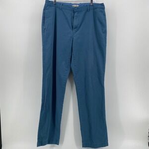 J.Crew Mens Chino Pants 36x34 Blue 100% Cotton Twill Straight Leg Trousers